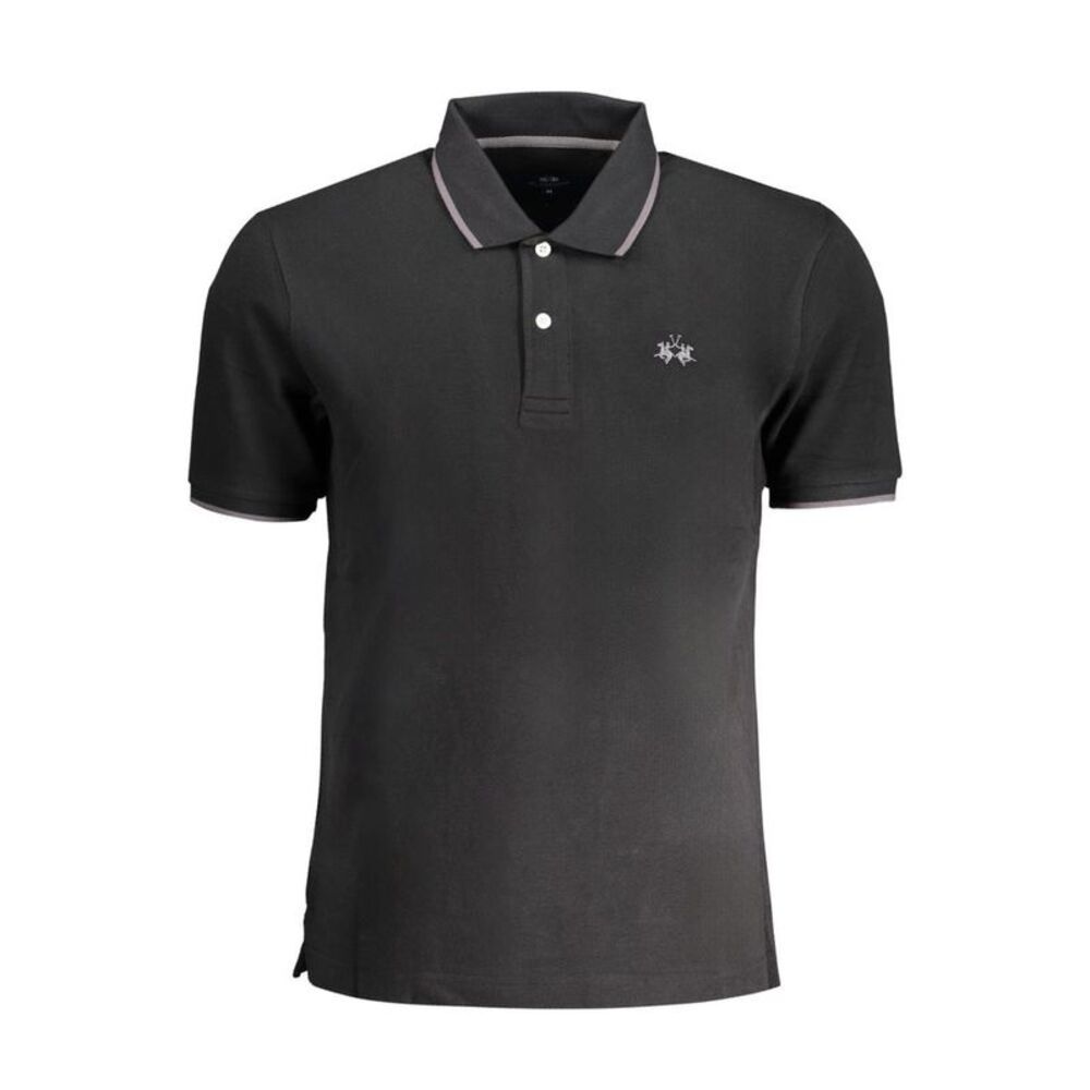 La Martina Black Cotton Men's Polo Men's Shirt